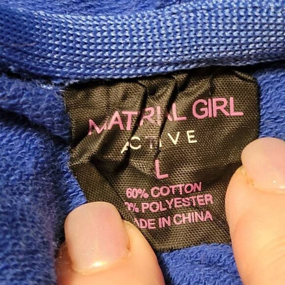Material Girl Women's Hoodie Size Large ... "Don't be afraid to sparkle" - Picture 5 of 5